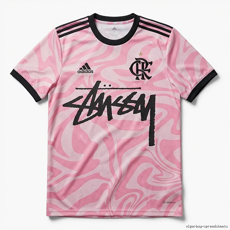 Stussy graffiti-style pink T-shirt