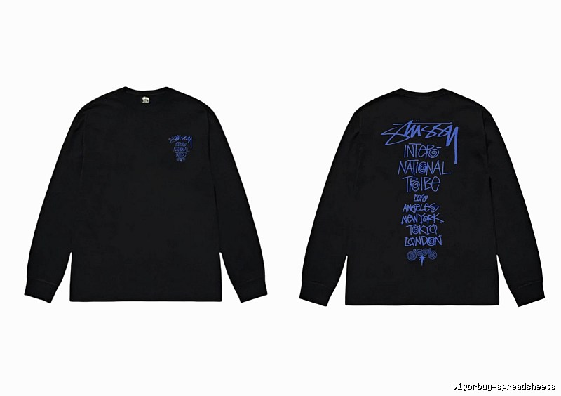 Stussy International Tribal Style Black Long-sleeve