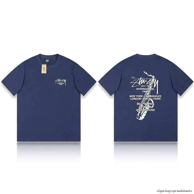 Stussy International Tribal Style Navy Blue T-shirt