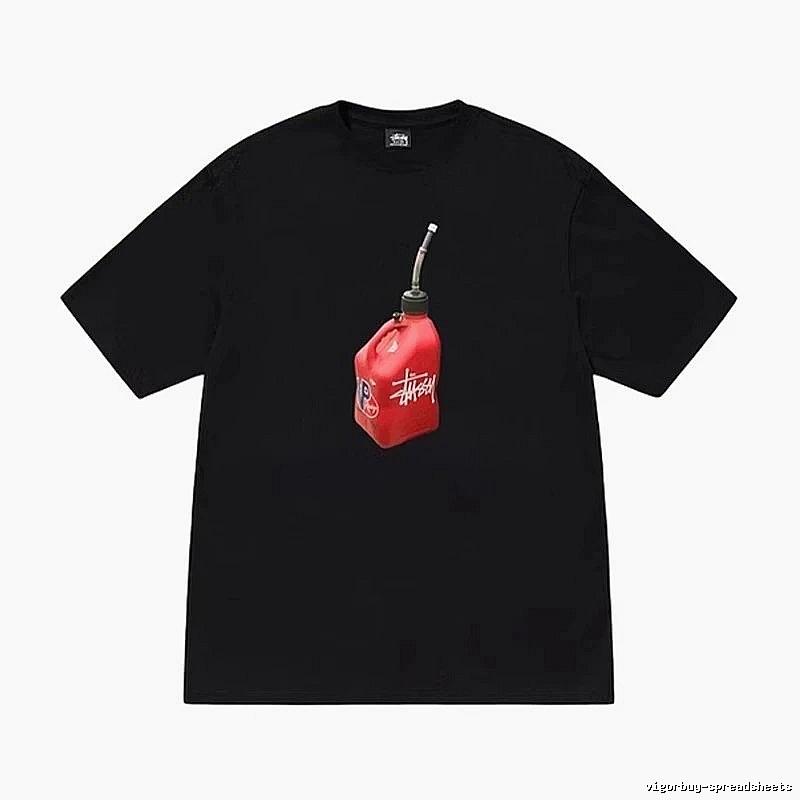 Stussy Monogram Graphic T-shirt Black White Stussy for Layered Styling