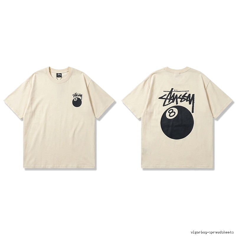 Stussy No.8 Ball Series Retro-Style T-Shirt