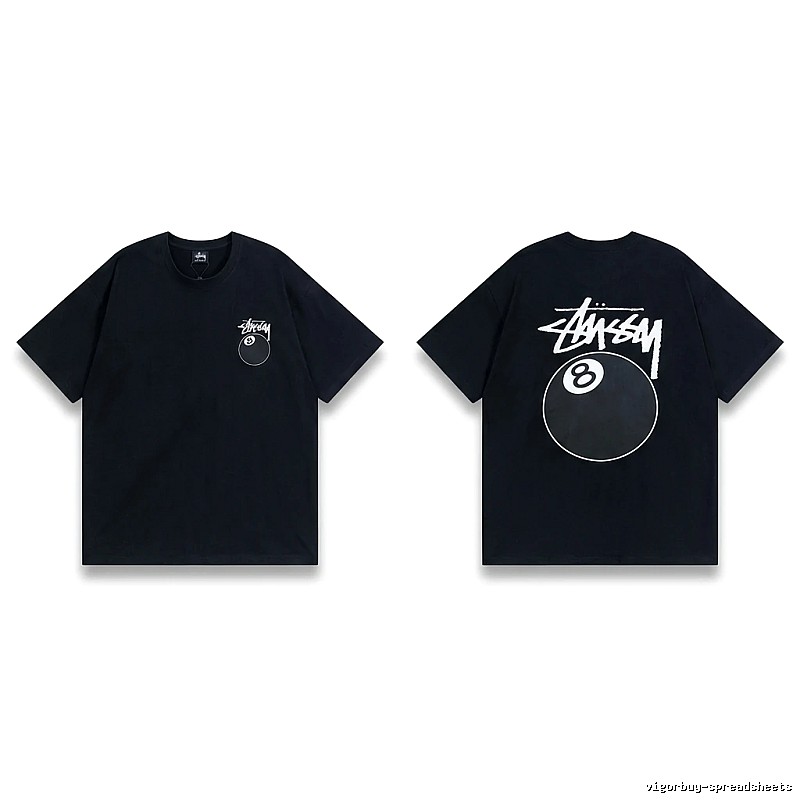 Stussy No.8 Ball Style Black T-shirt