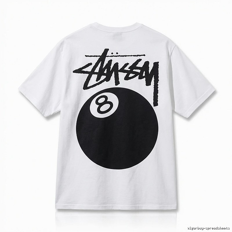 Stussy No.8 Ball White T-shirt