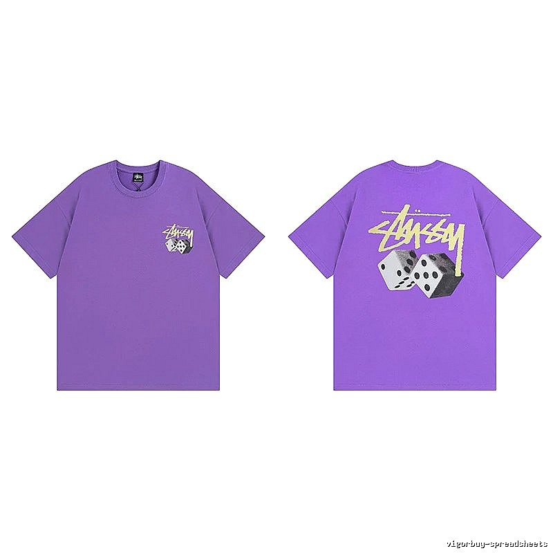 Stussy Purple Spider Graphic T-Shirt Campus Look Logo