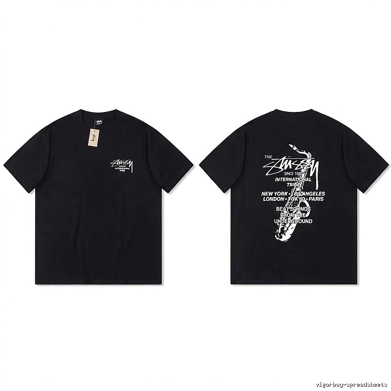 Stussy trendy and cool style black T-shirt