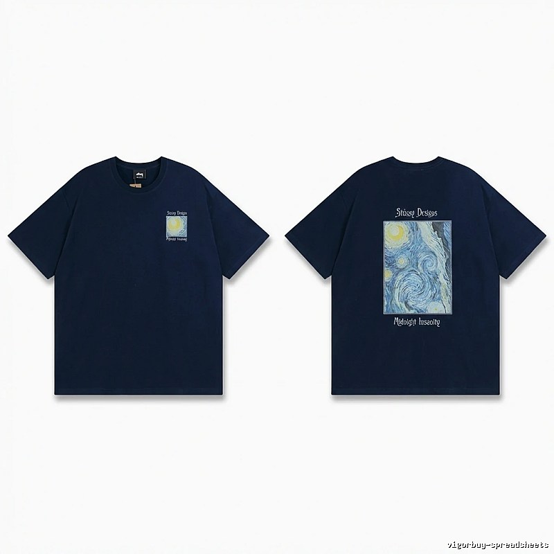 Stussy Van Gogh Series Dark Blue T-shirt
