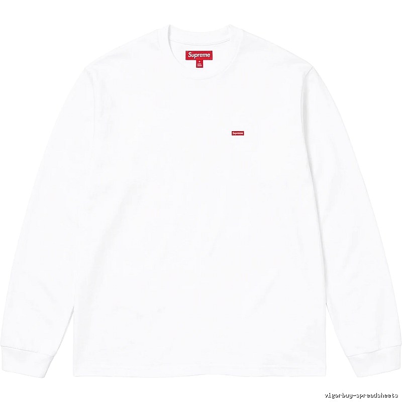 Supreme basic simple white long-sleeve