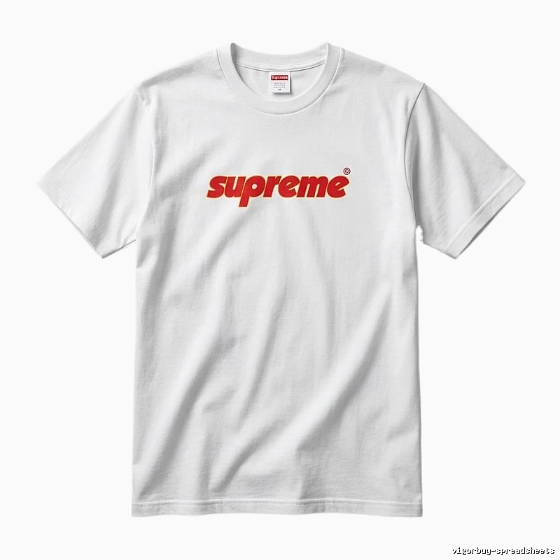 Supreme basic simple white T-shirt.