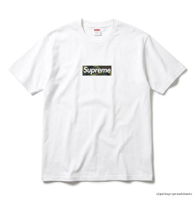 Supreme camouflage style white T-shirt