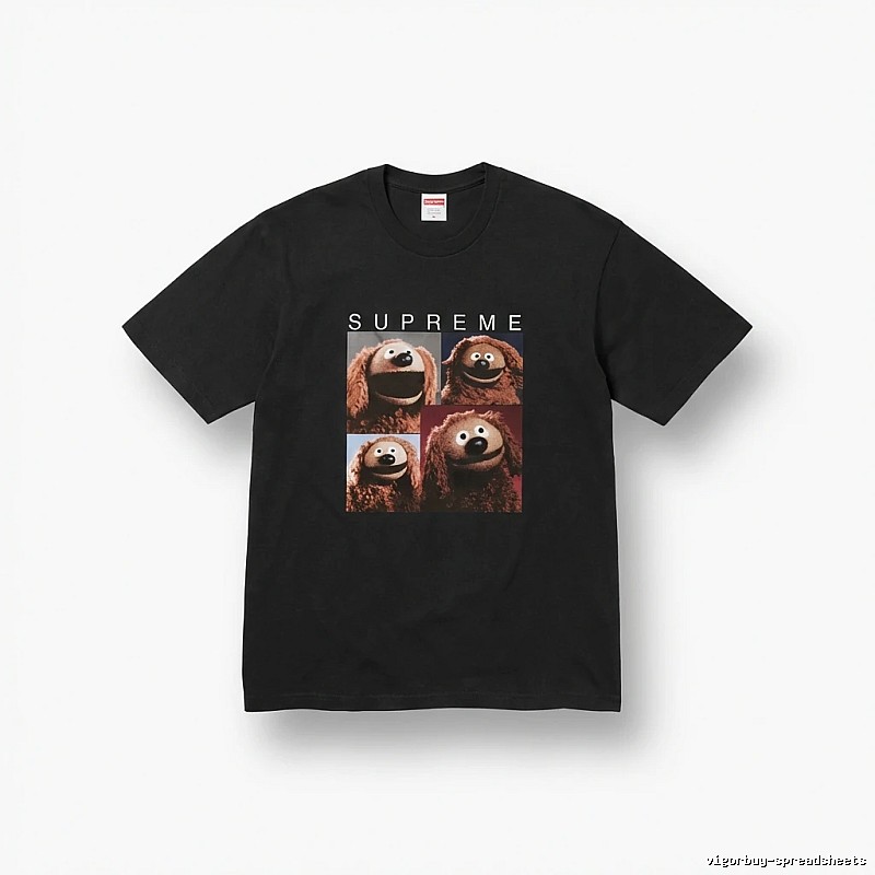Supreme Cartoon Style Black T-shirt
