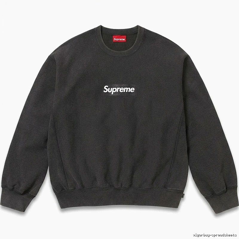 Supreme classic minimalist style black sweatshirt
