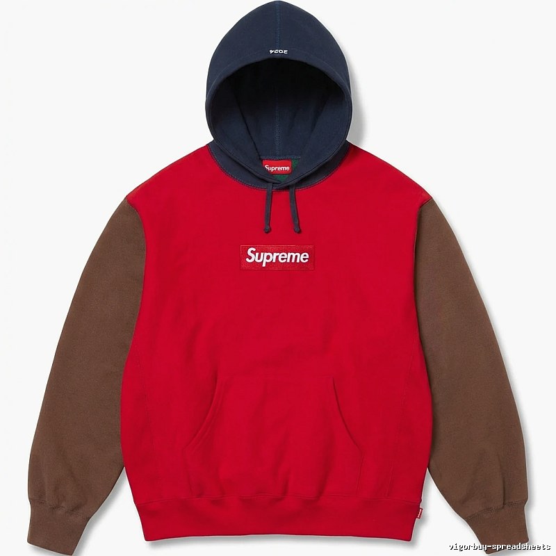 Supreme Color - Blocked Casual Style Sweatshirt