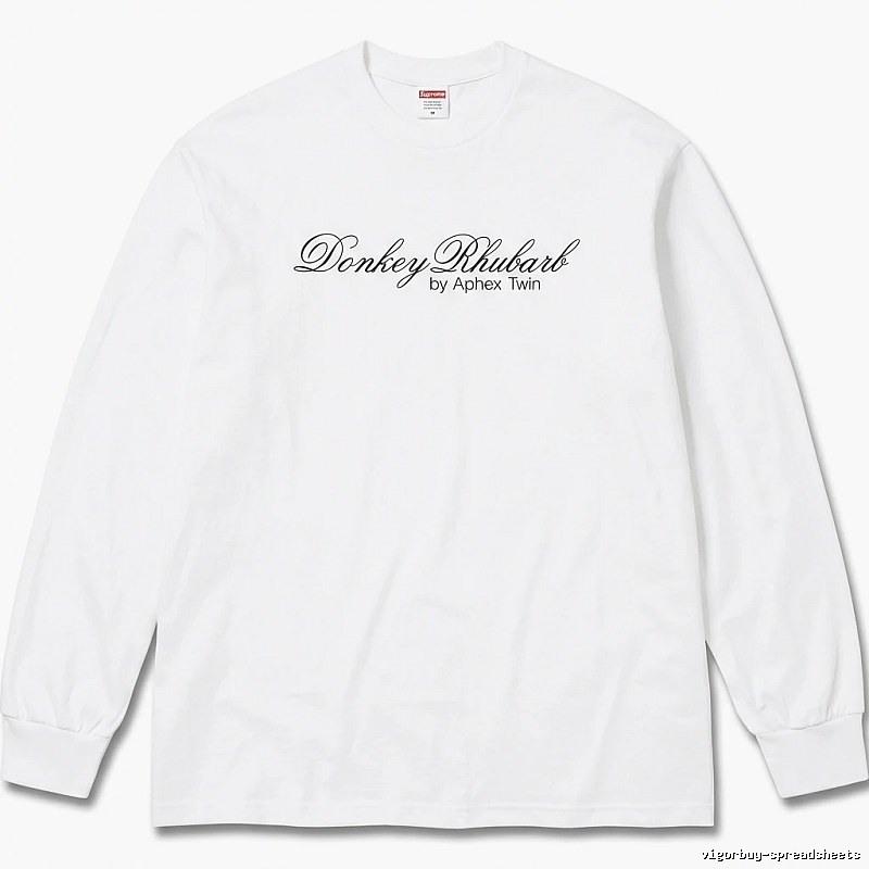 Supreme letter style white long-sleeve