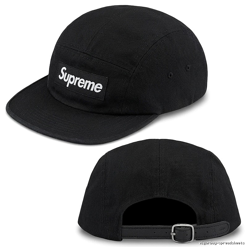 Supreme minimalist style black hat
