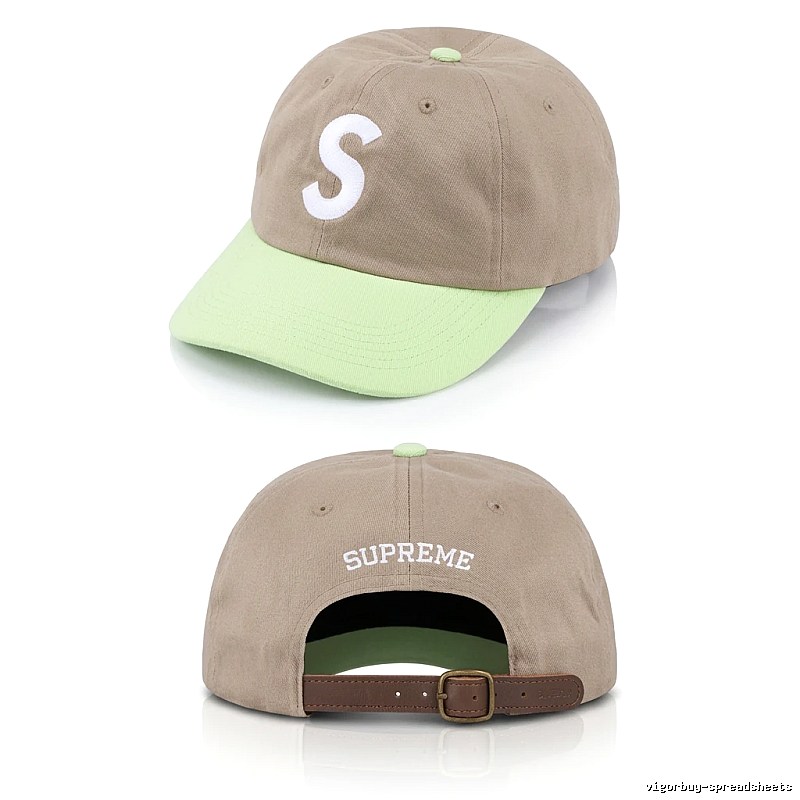 Supreme minimalist style gray-green hat