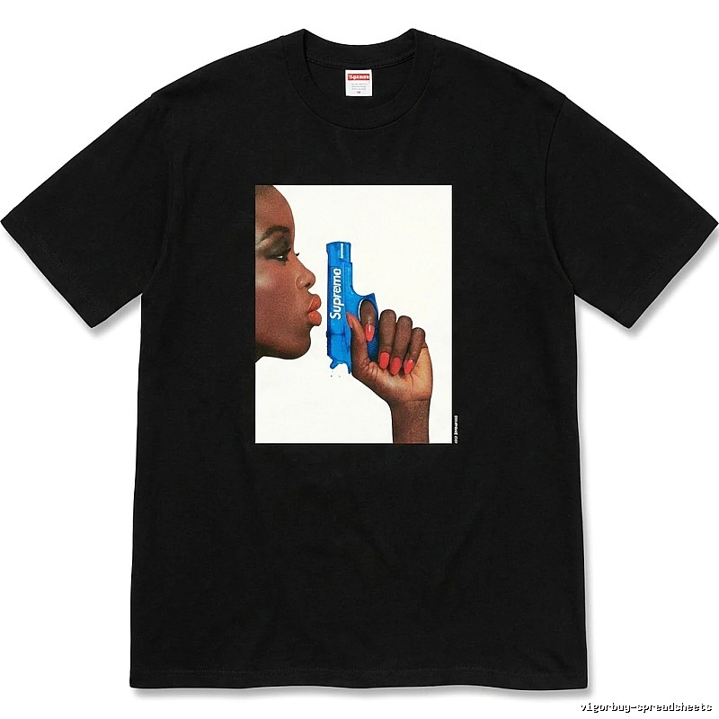 Supreme Pistol Print Black T-shirt