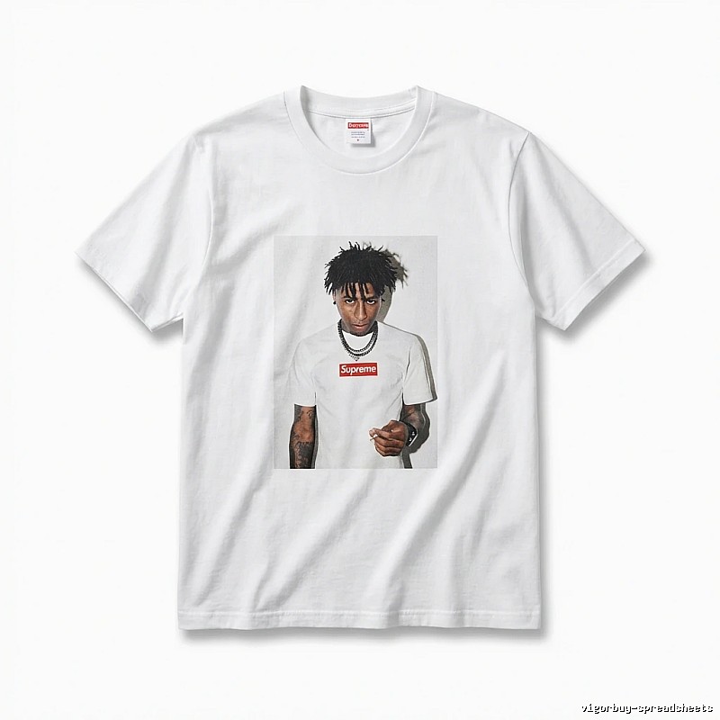 Supreme Portrait Print Style White T-shirt