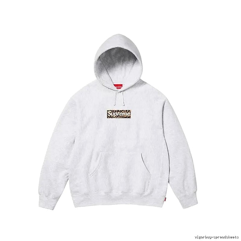 Supreme Resort Logo hoodie Gray Red Oversized for Travel Looks