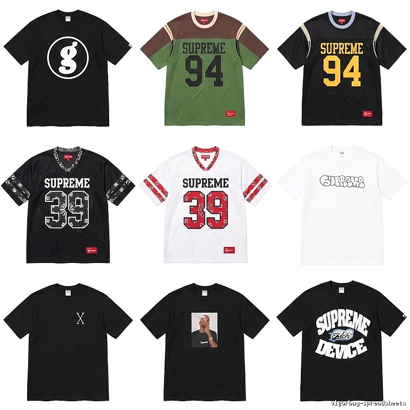 Supreme retro style black T-shirt