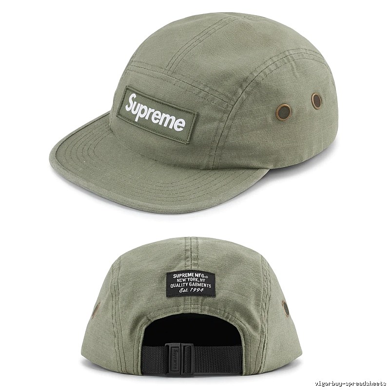 Supreme retro-style olive-colored hat