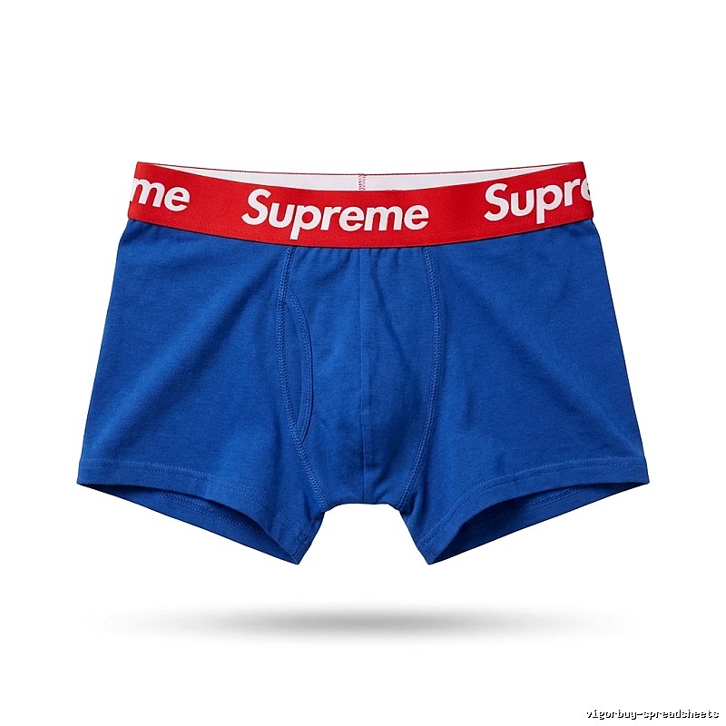 Supreme trendy brand blue underwear