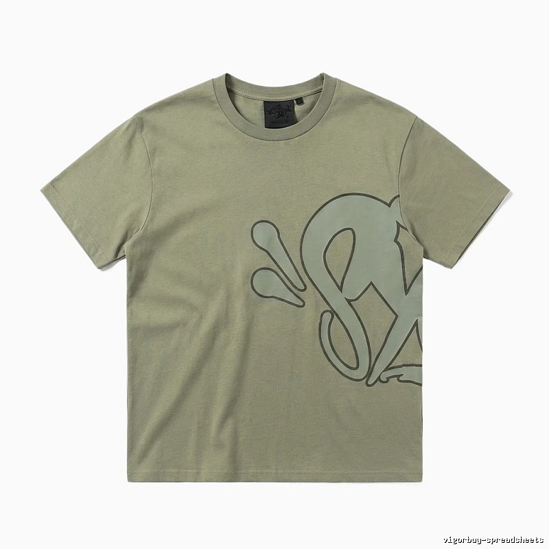 SynaWorld Graffiti Style Khaki T-shirt