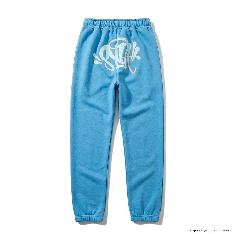 SynaWorld graffiti-style light blue sweatpants