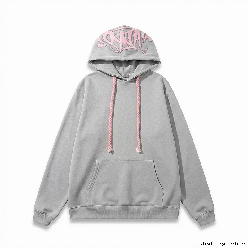 SynaWorld Graffiti Style Light Gray Hoodie