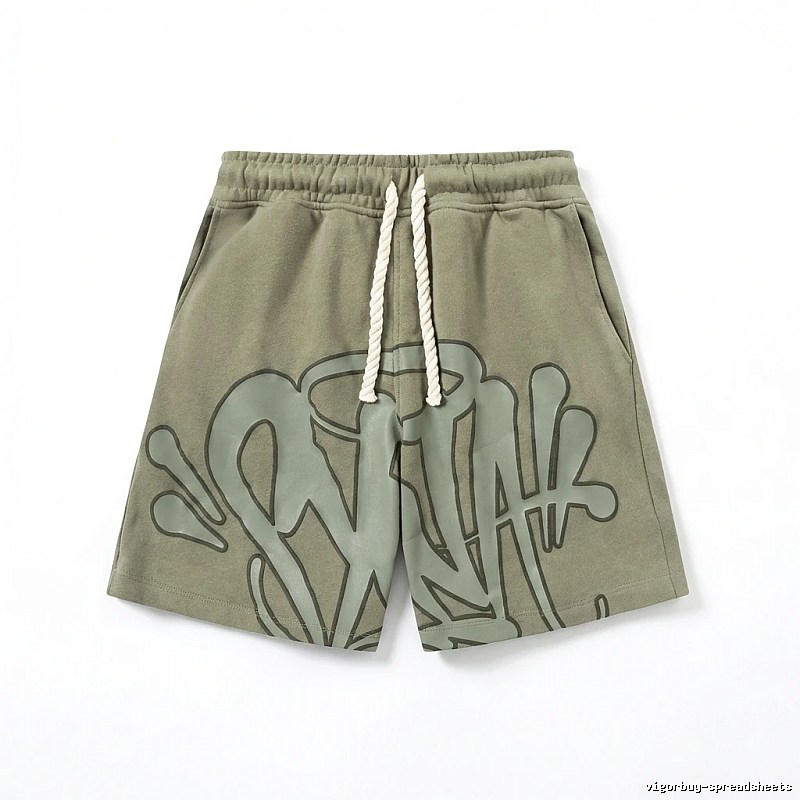 SynaWorld Graffiti-style Shorts (Military Green)
