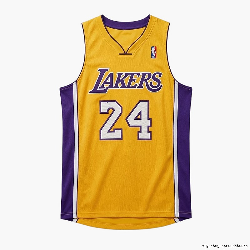 The No. 24 yellow jersey of the Los Angeles Lakers.