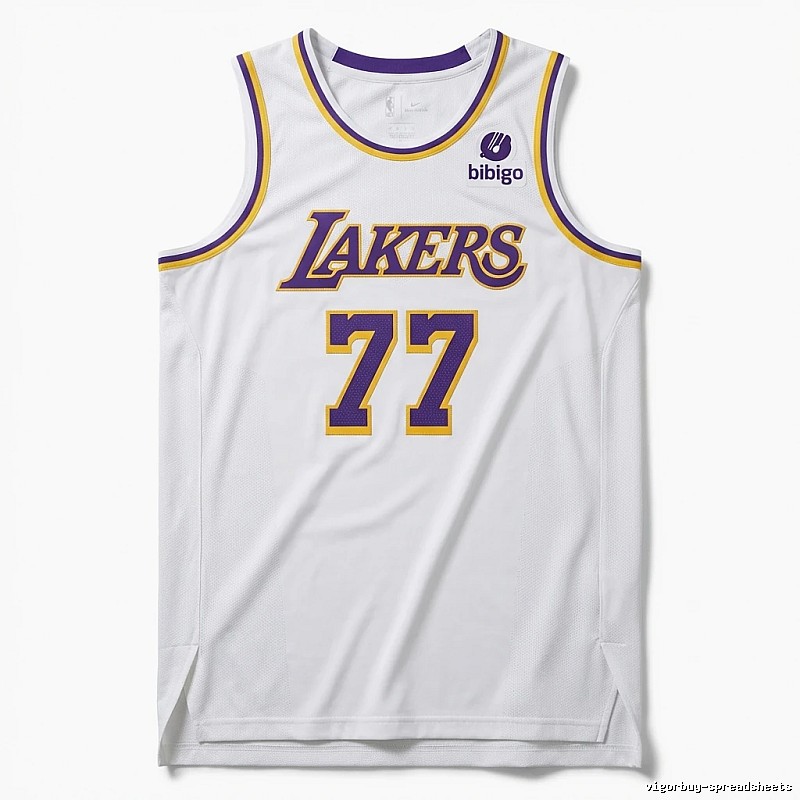 The No. 77 white basketball jersey of the Mavericks.