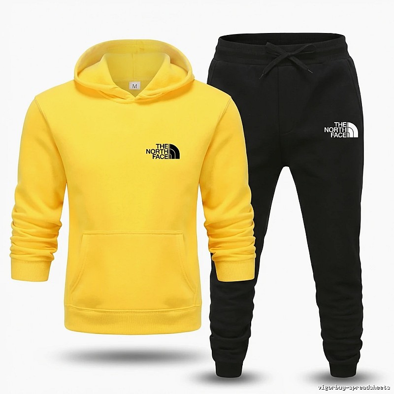 The North Face simple and casual yellow and black suit
