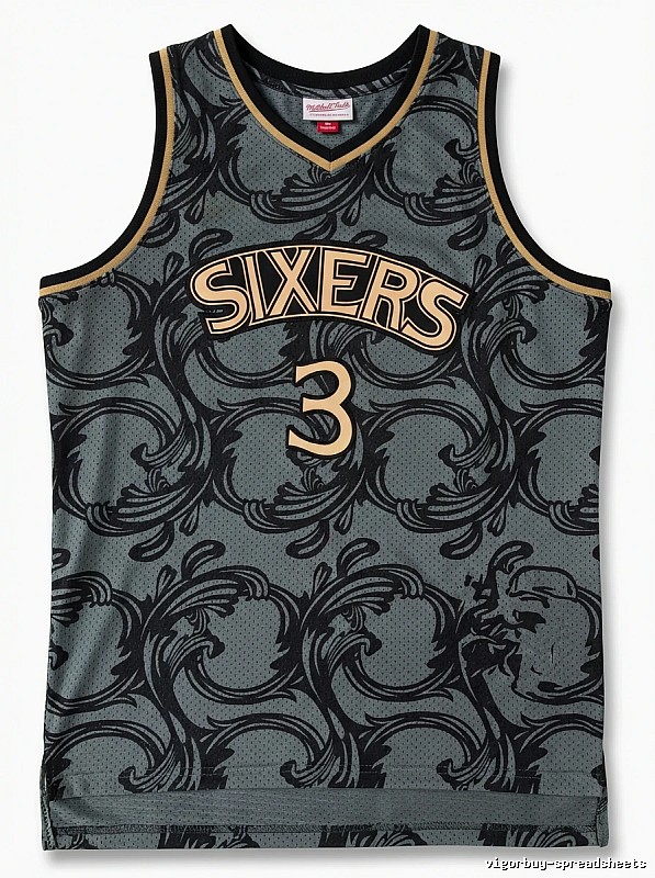 The retro-style No. 3 Allen Iverson jersey of Philadelphia.