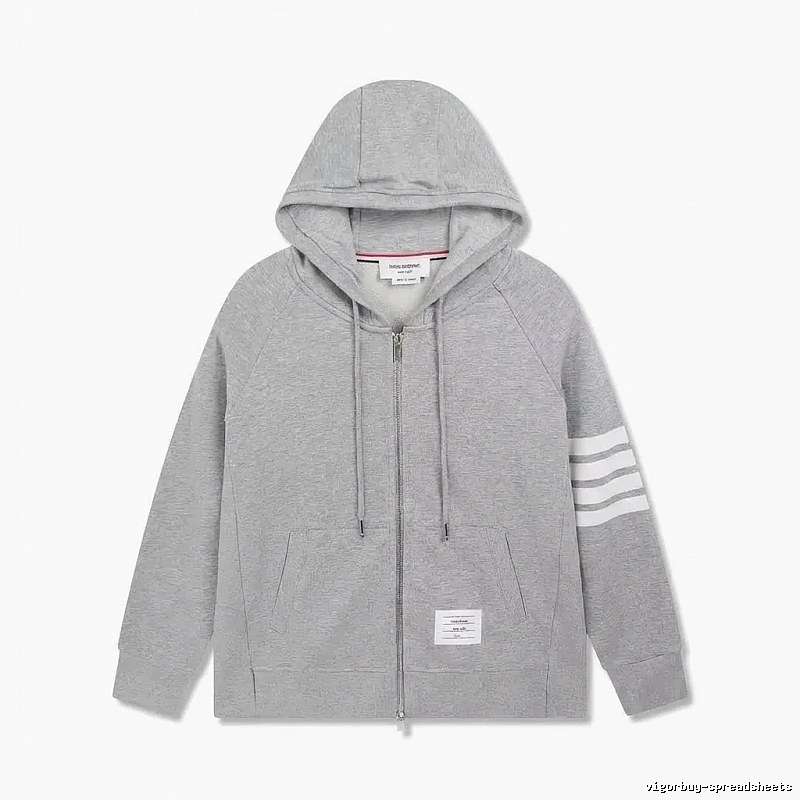 Thom Browne's classic grey hoodie