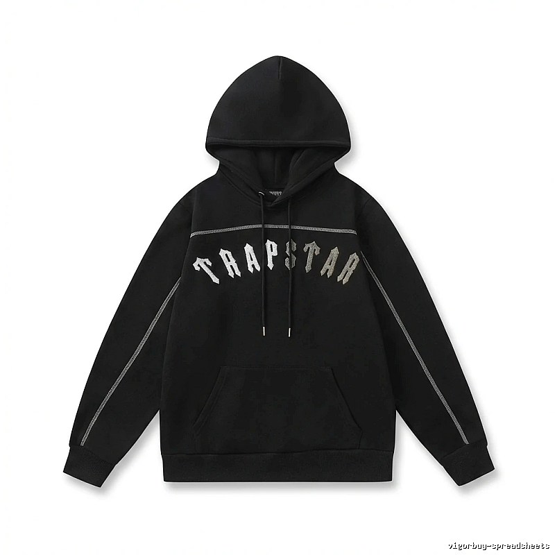 Trapstar Letter Black Tide Hoodie