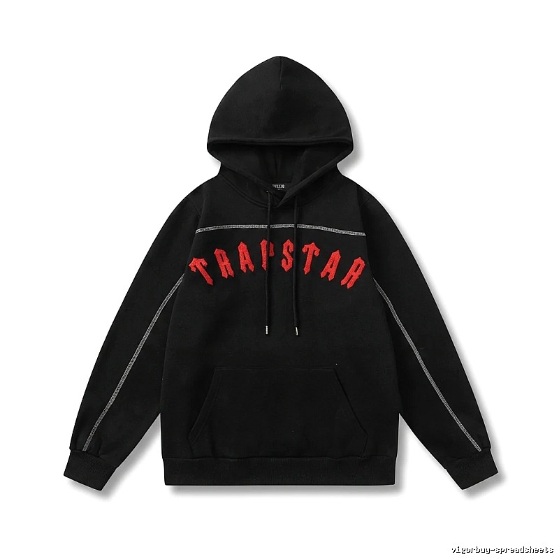 Trapstar Letter Trendy Cool Black Sweatshirt