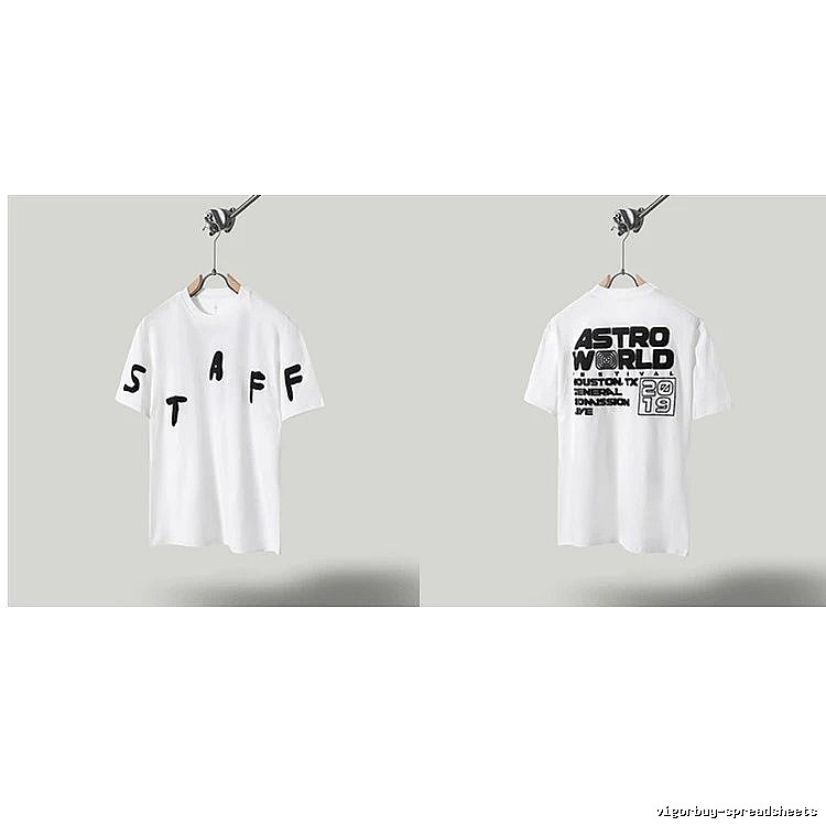 Travis Scott AstroWorld Street Style White T-Shirt