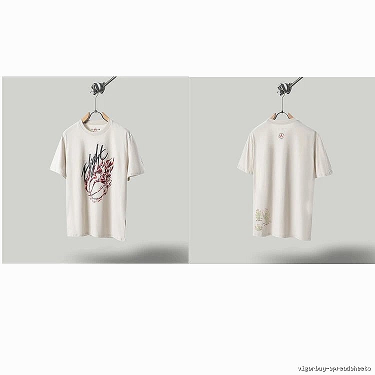 Travis Scott Cactus Co-branded Street-style Off-white T-shirt