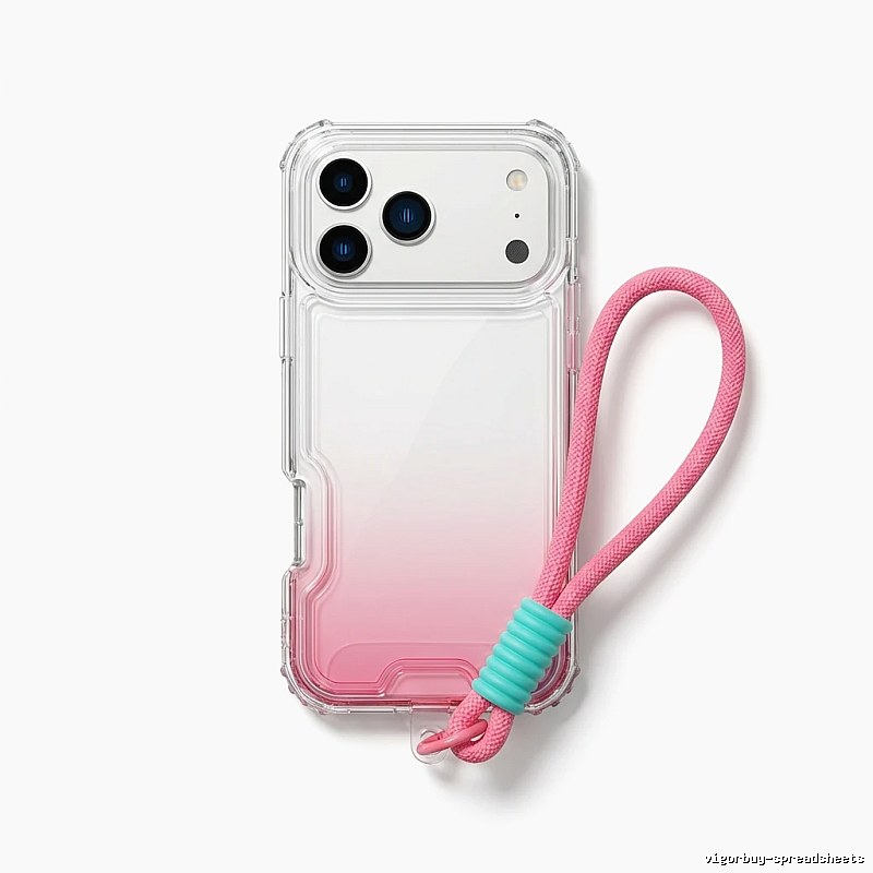 Trendy brand transparent gradient style iPhone case