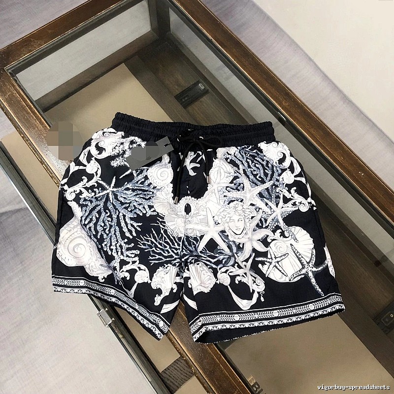 Versace Medusa Luxury Style Black and White Shorts