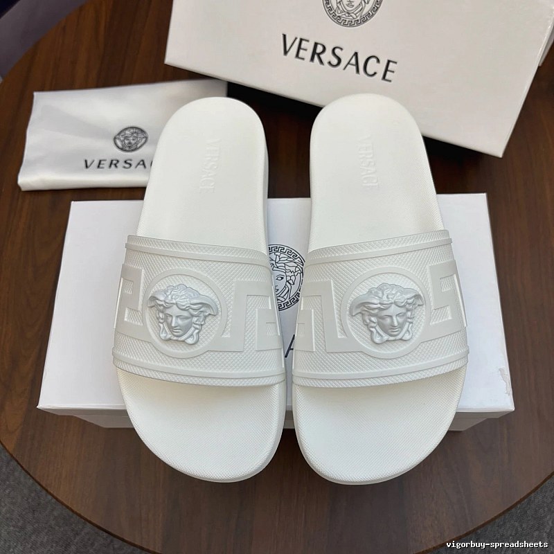 Versace Medusa Luxury Style White Slides