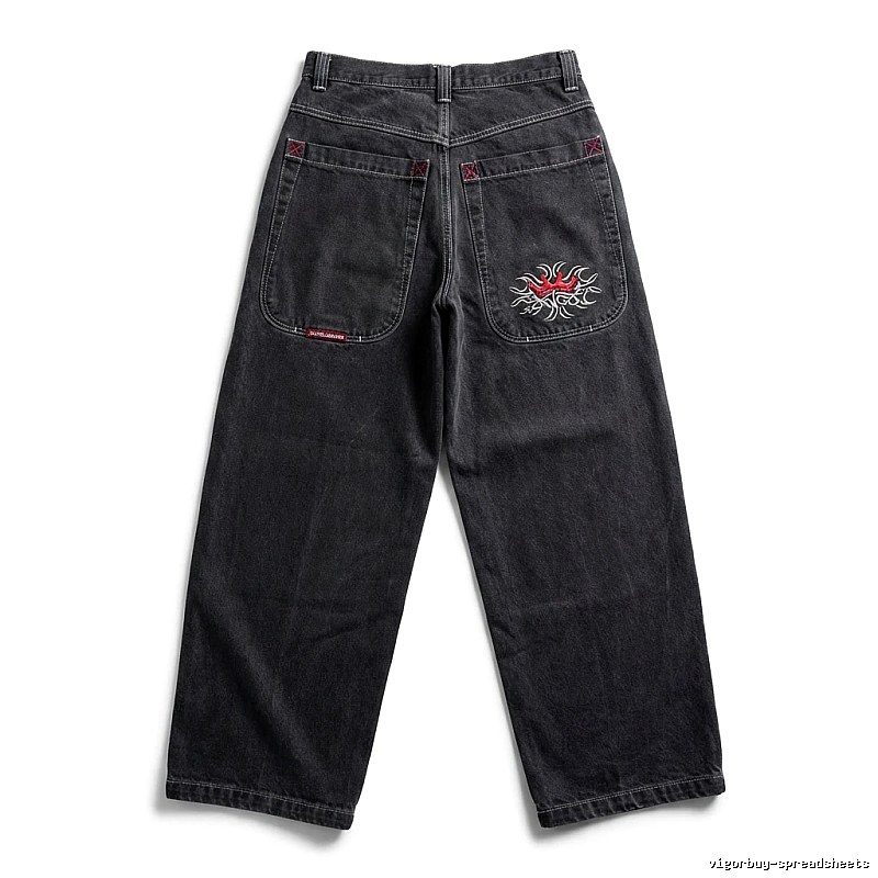 Y2K style retro black jeans