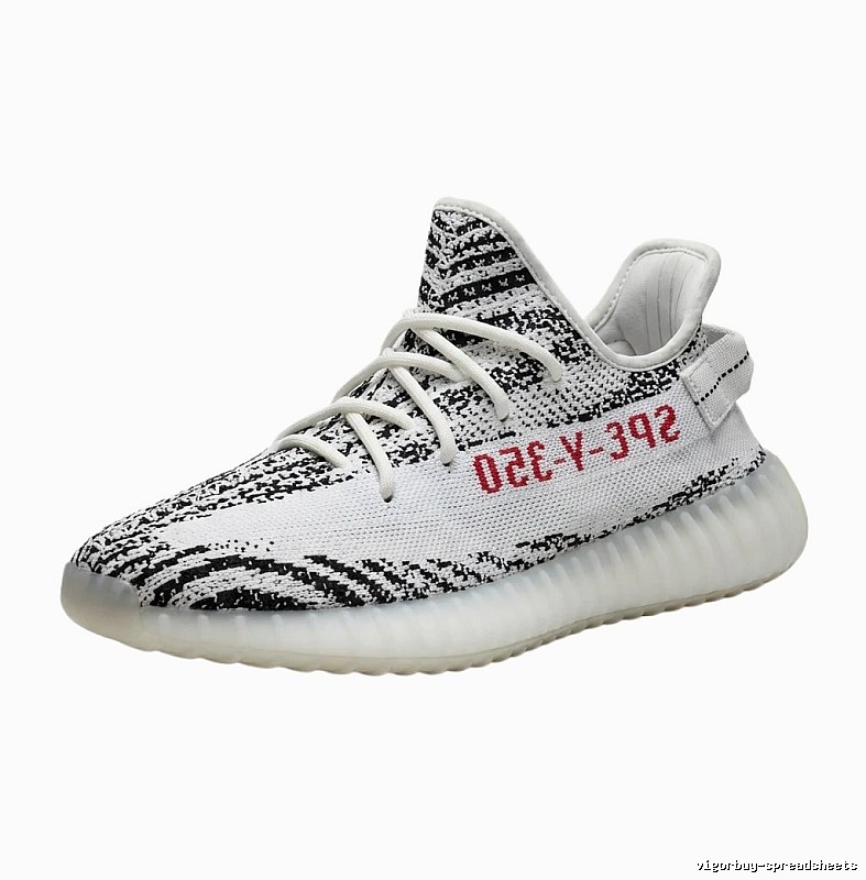 Yeezy 350 black and white trendy sports shoes